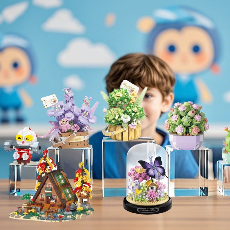 Premium Creator Series Building Blocks – Botanical Collection & Architectural Masterpieces