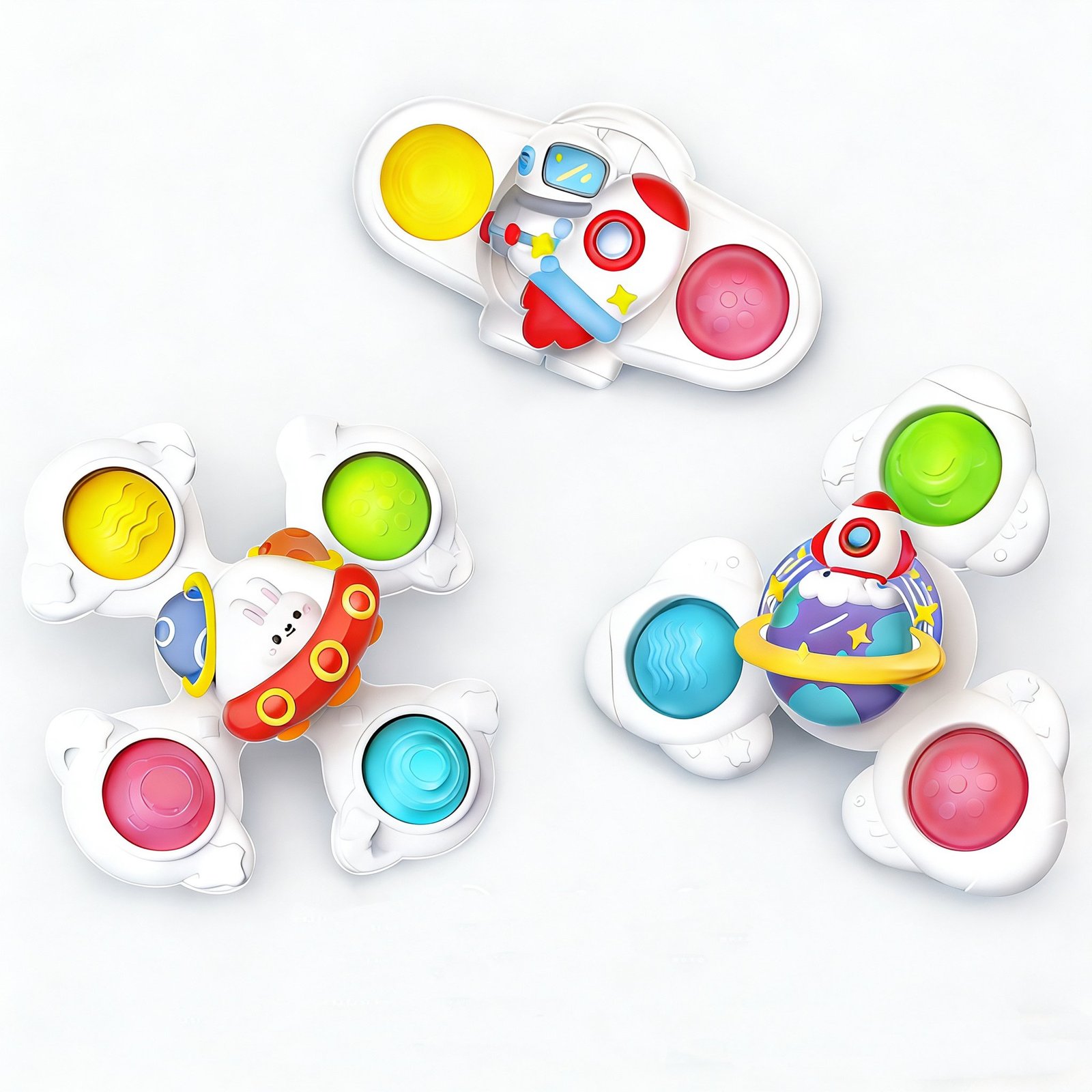 Space Theme Suction Cup Spinner Toy