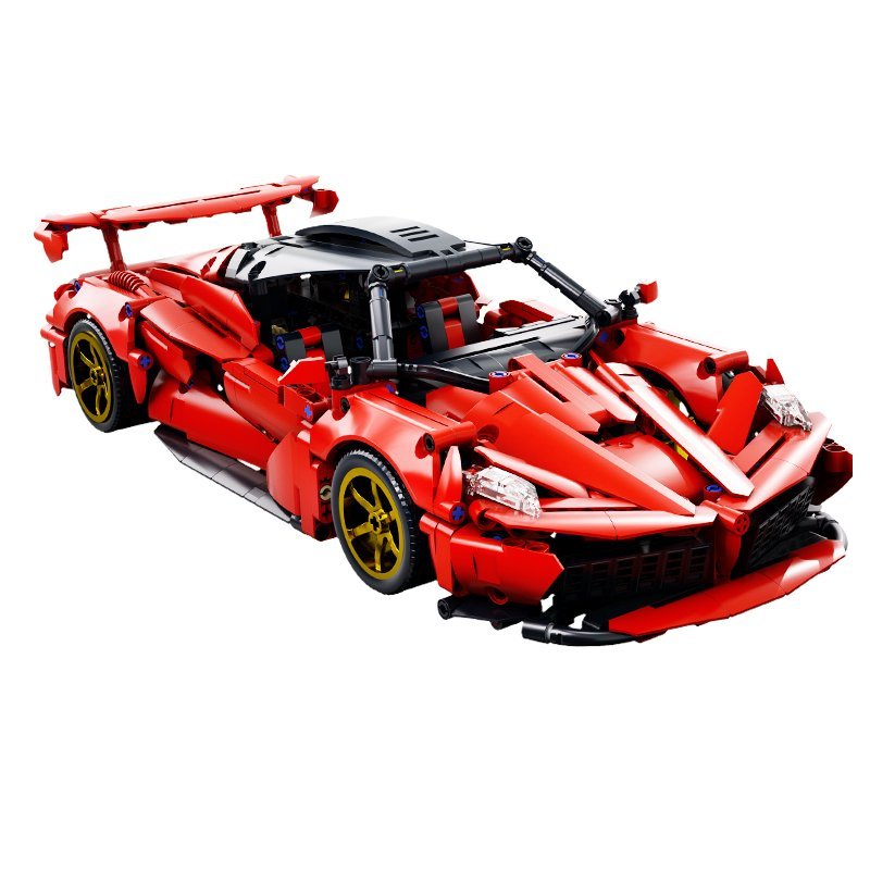 1:14 Red Ferrari Small Particle Building Blocks Car Model