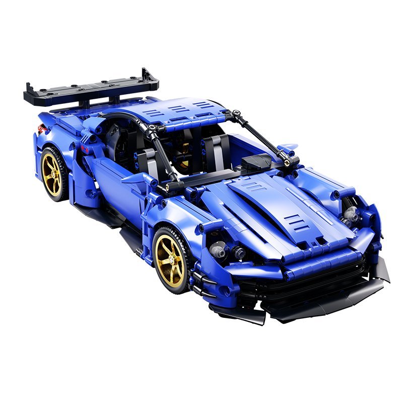 1:14 Blue Educational Building Blocks Sports Car