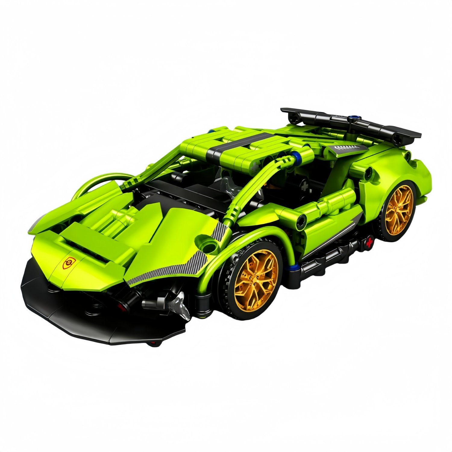 1:20 Green Lamborghini Building Blocks Assembly Model