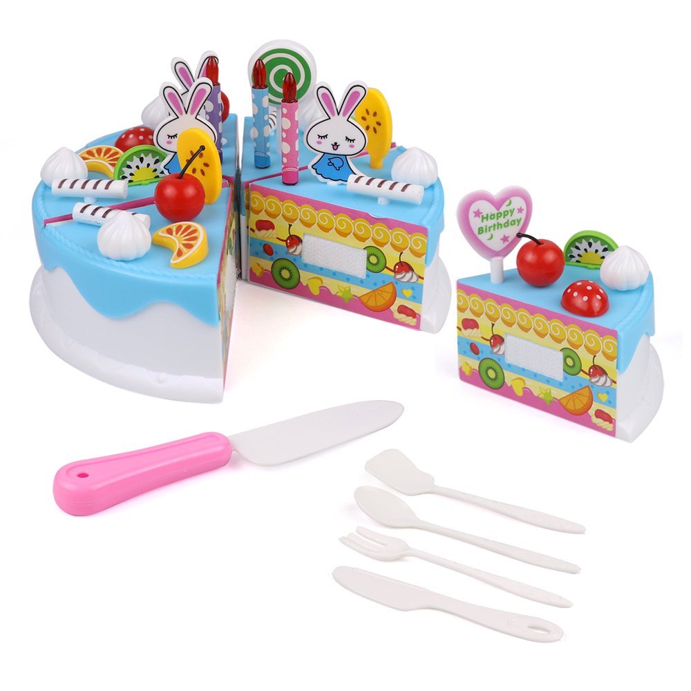44Pcs Cuttable Single Layer Cake Pretend Play Toy