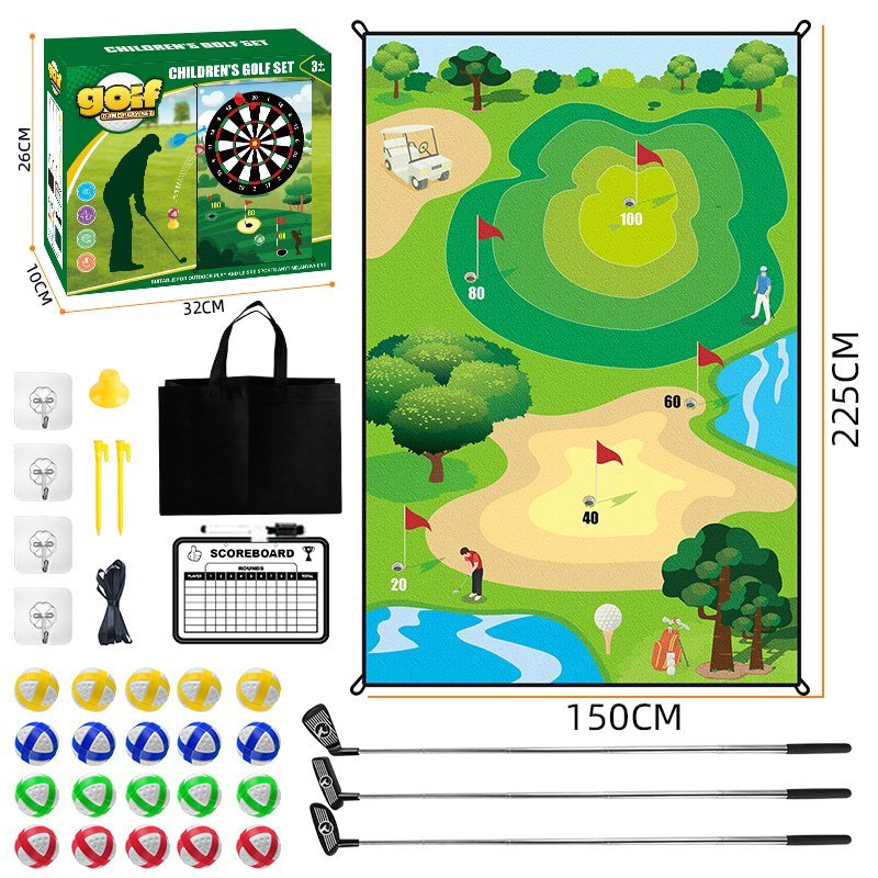 Children Golf Playset 225x150CM Indoor Outdoor Interactive Sports Game Toy