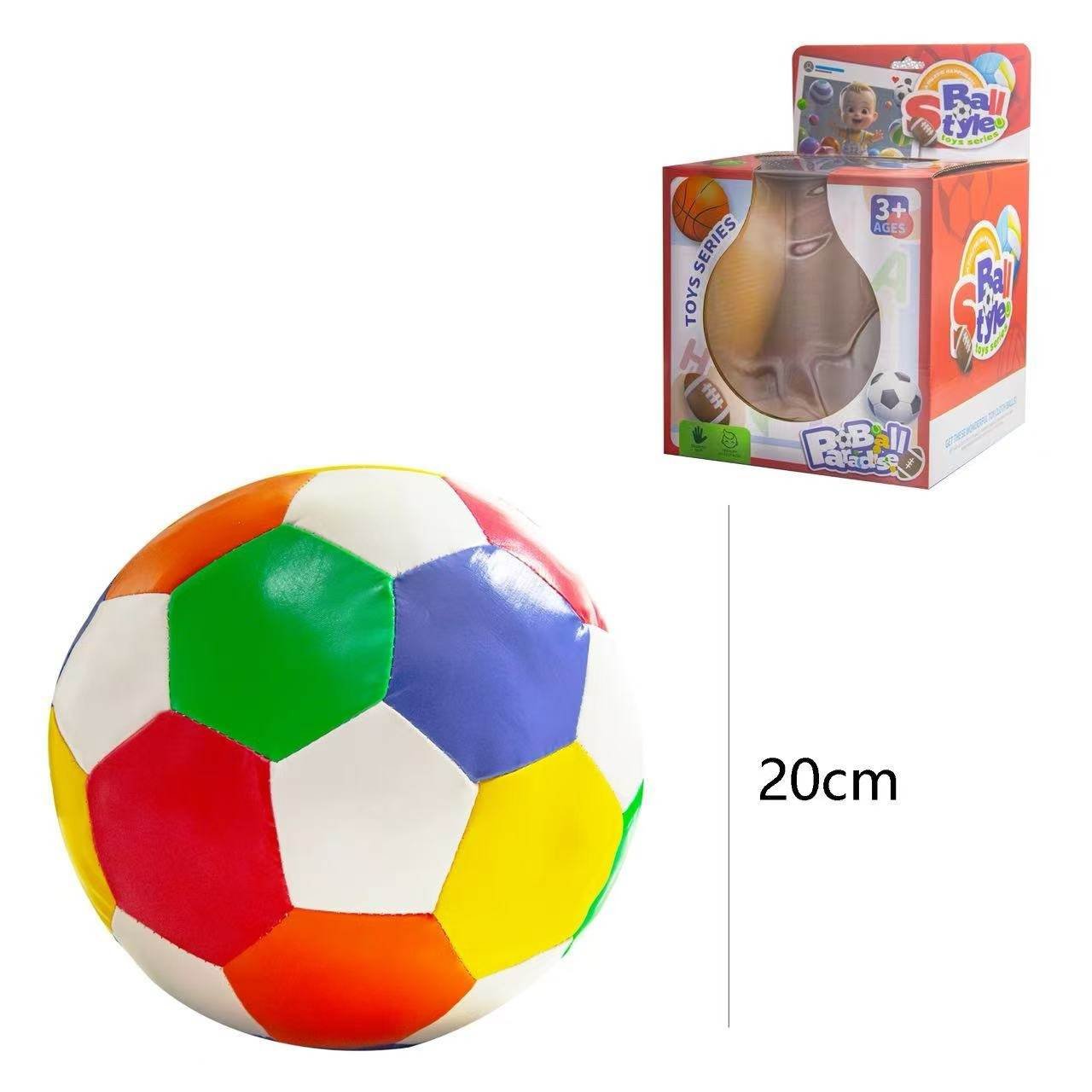 8 Inch Colorful Soccer Ball Kids Sports Toy for Indoor Outdoor Play