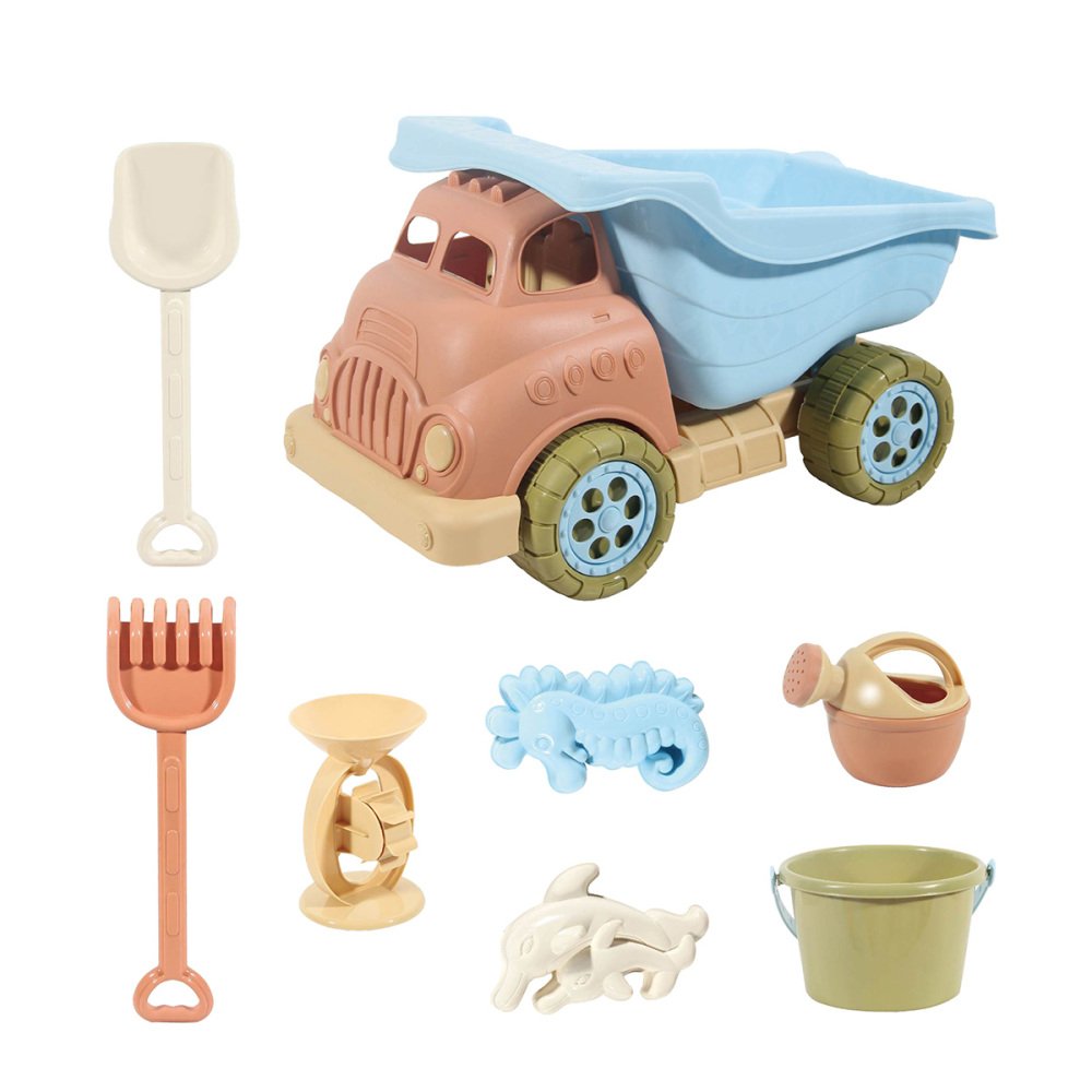 Summer Kids 8Pcs Beach Dump Truck Toy Set