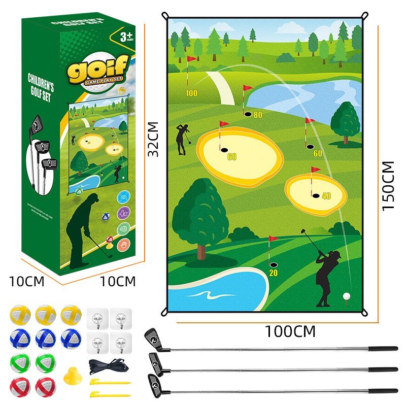 150x100CM Kids Golf Set with 1 Club Indoor Outdoor Sports Toy