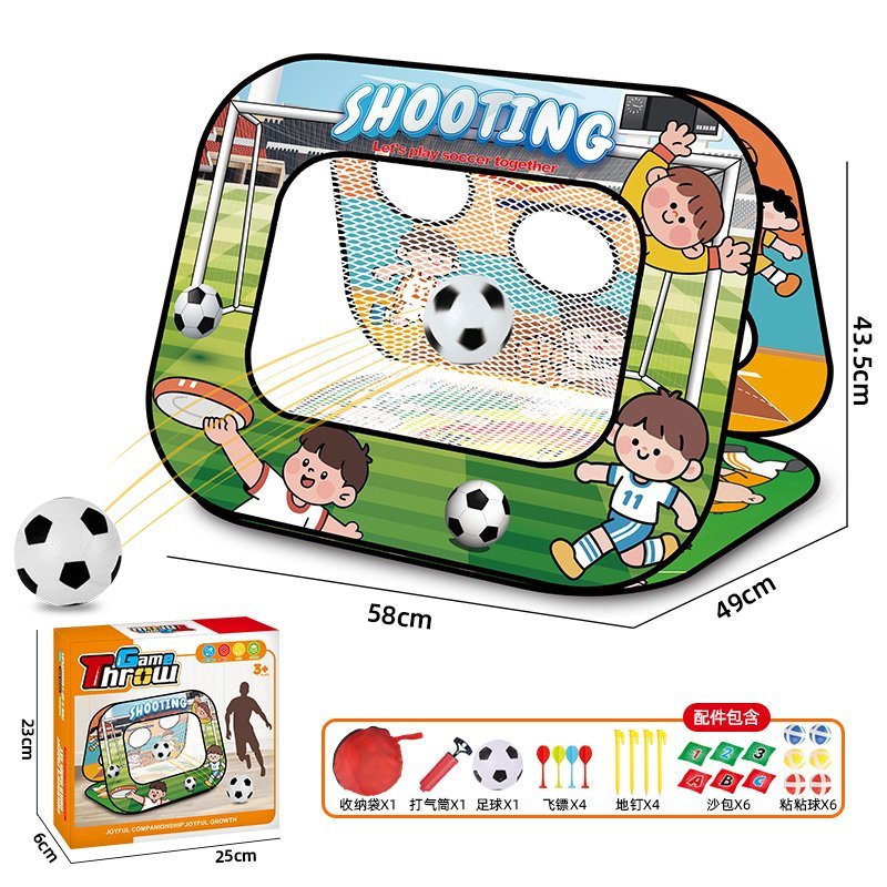 Foldable Soccer Dart Game Set Sticky Ball Toy with Storage Design