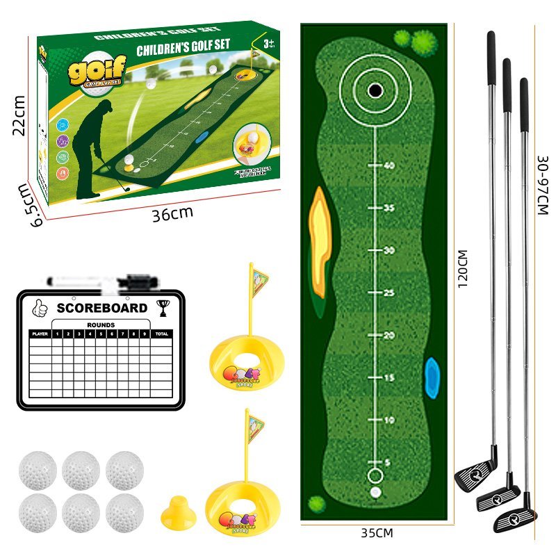 Kids Golf Set with 3 Golf Club Indoor Outdoor Sports Toy