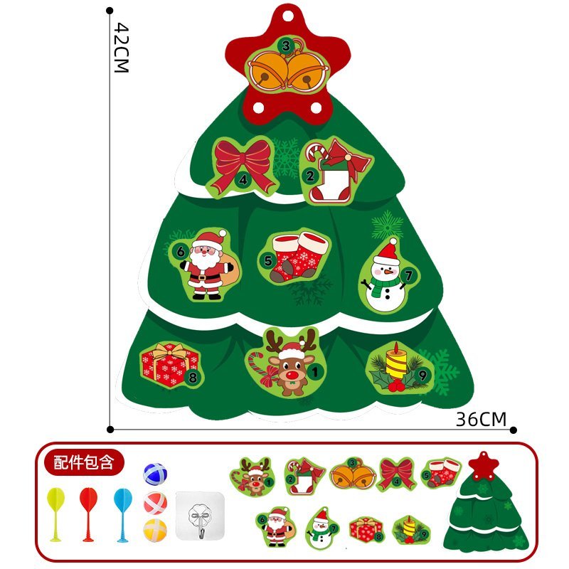 Festive DIY Sticky Ball Dart Board Christmas Kids Play Toy