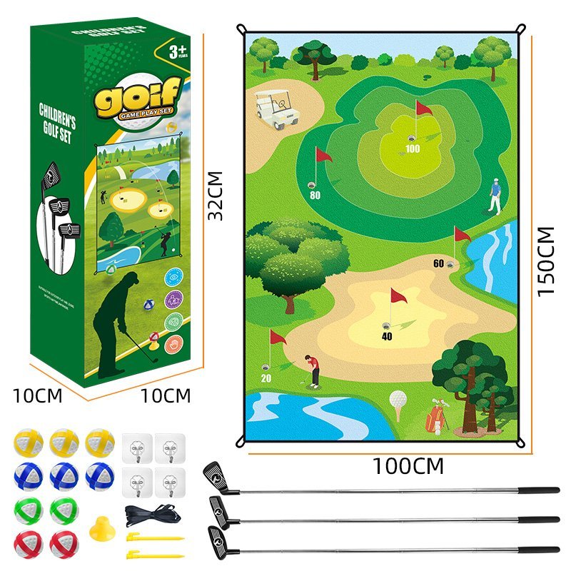 150x100CM Kids Golf Set Indoor Outdoor Sports Toy