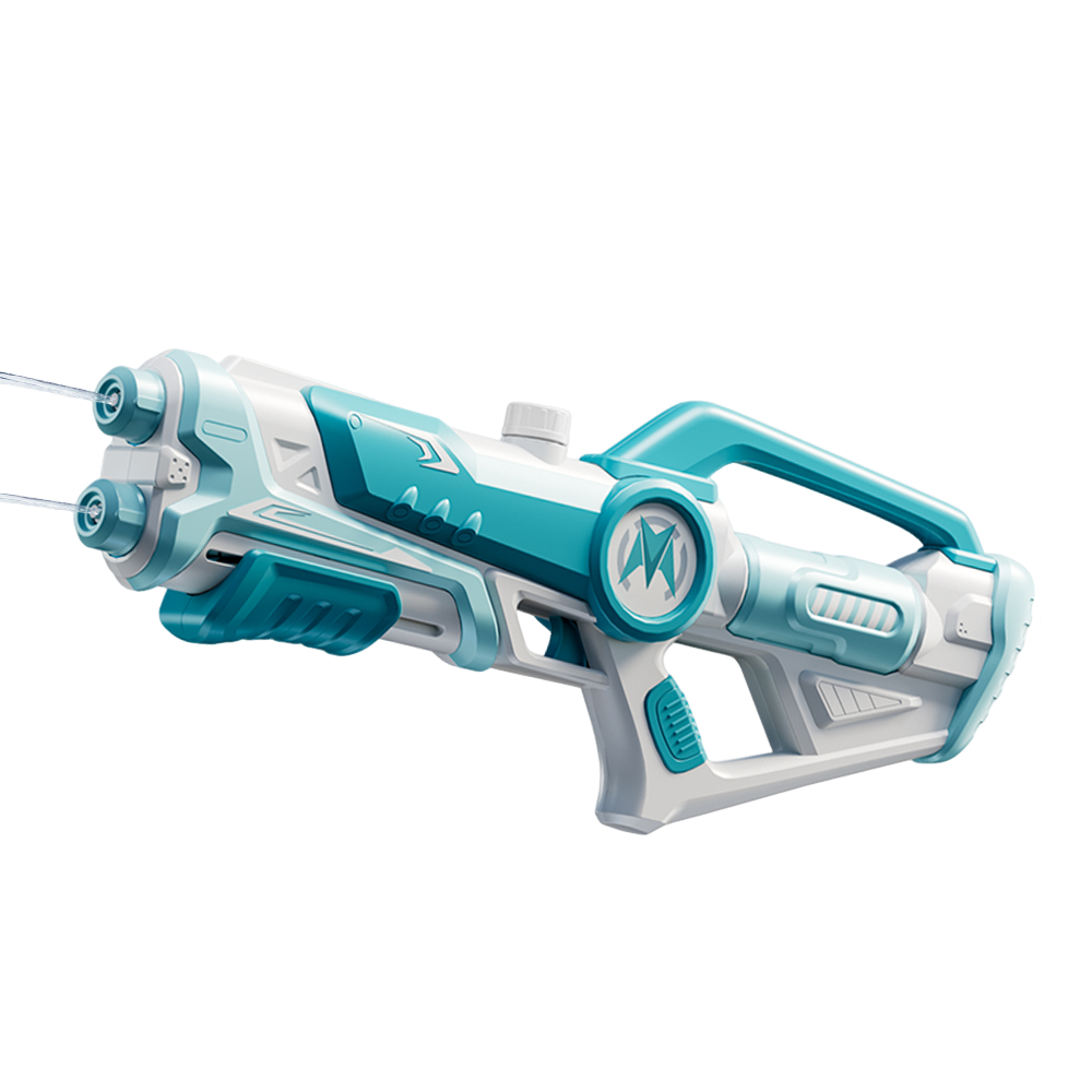 60CM Cyan Double Nozzle Pump Water Blaster Toy
