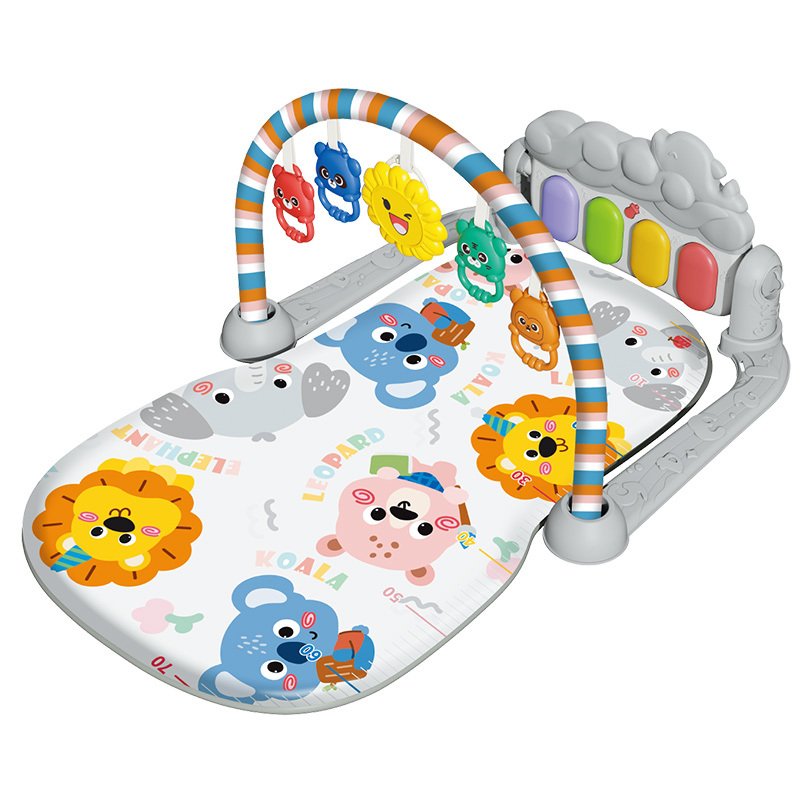 Baby Kick Piano Play Gym Fitness Rack with Music & Hanging Toys