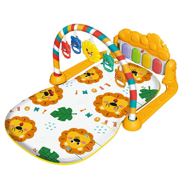 Baby Musical Kick Piano Play Gym Rack with Light Effects & Interactive Hanging Toys