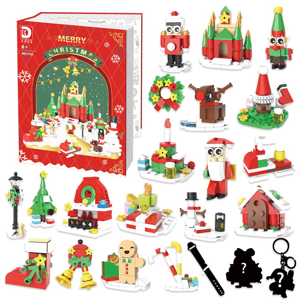 Christmas Themed Educational Interlocking Building Blocks