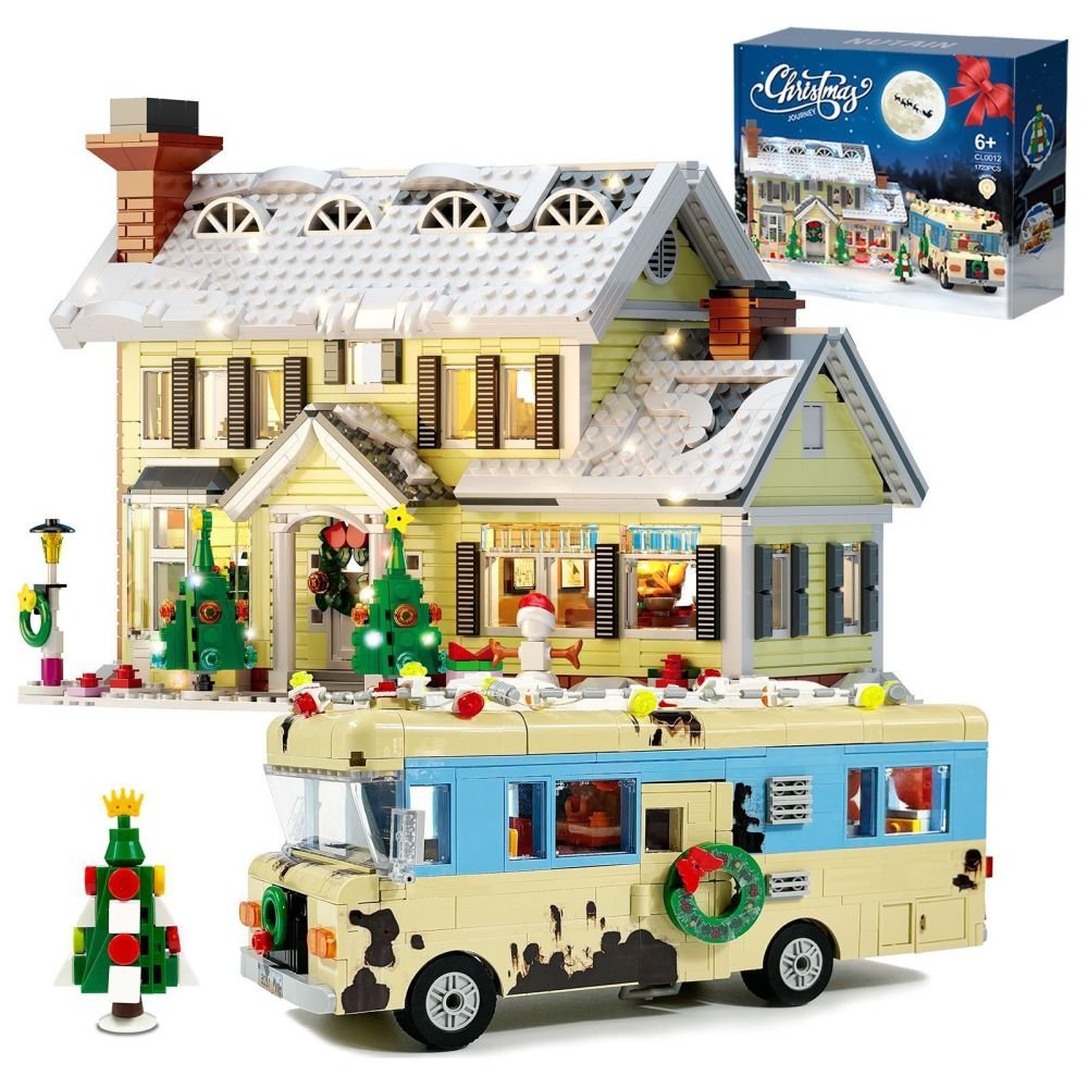 Christmas Cottage RV Building Blocks Toy